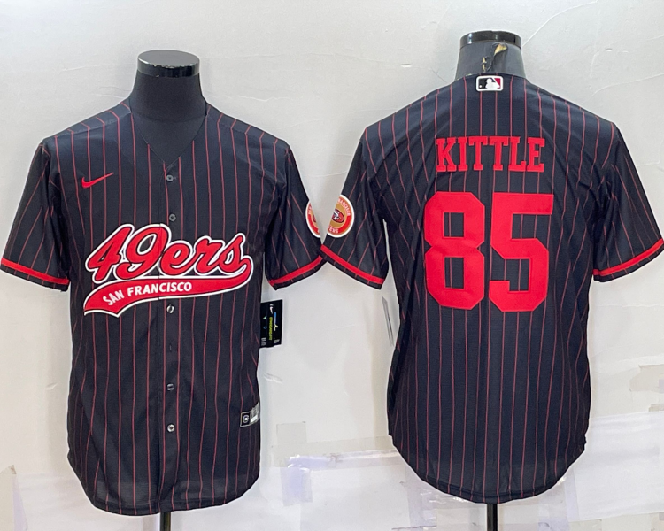 Men's San Francisco 49ers George Kittle #85 Black Jersey Joint Edition