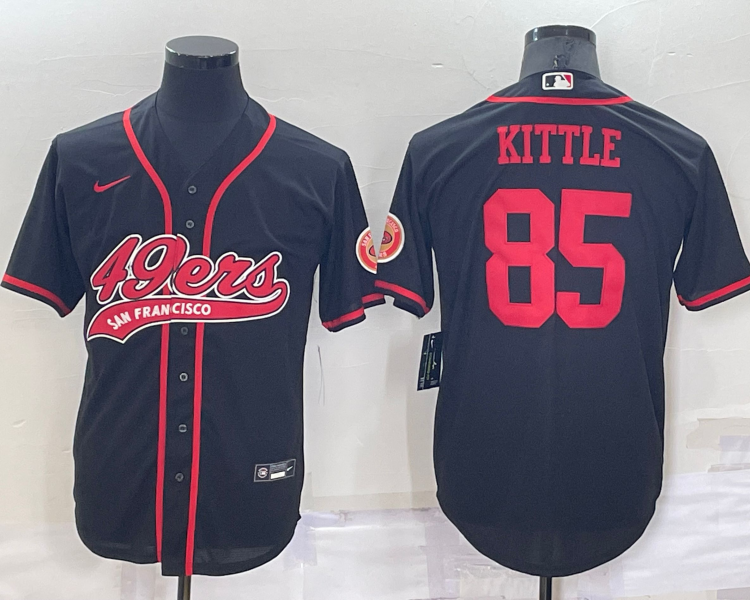 Men's San Francisco 49ers George Kittle #85 Black Jersey Joint Edition