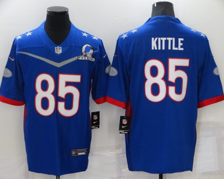 Men's San Francisco 49ers George Kittle #85 Blue ALL STAR Jersey