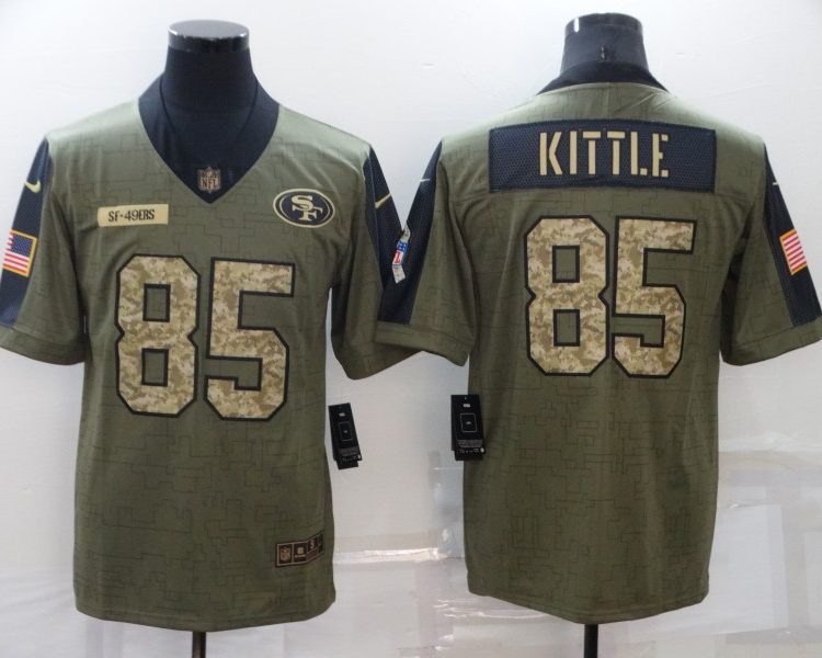 Men's San Francisco 49ers George Kittle #85 Brown Authentic Jersey
