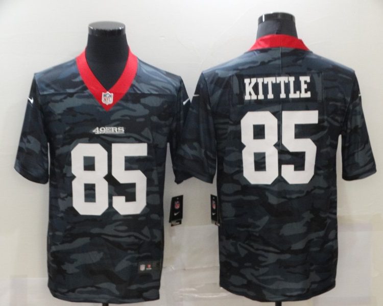 Men's San Francisco 49ers George Kittle #85 Gray Camouflage Jersey