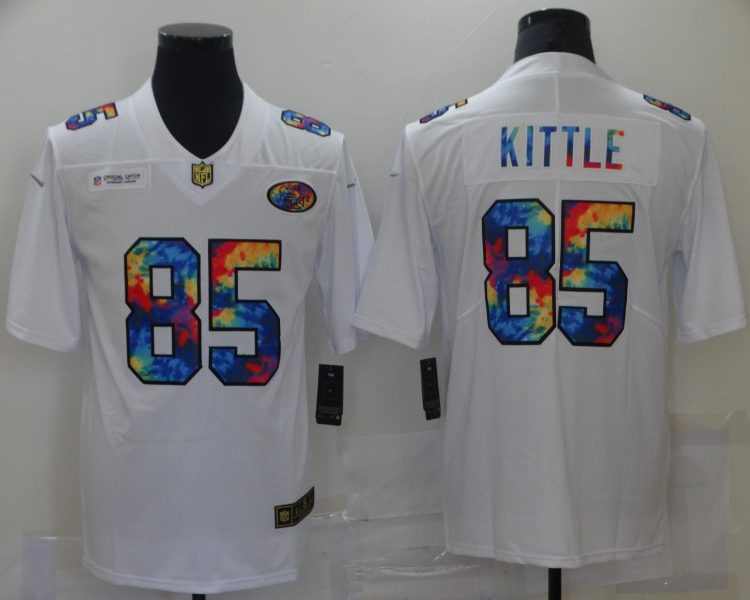 Men's San Francisco 49ers George Kittle #85 White Authentic Jersey