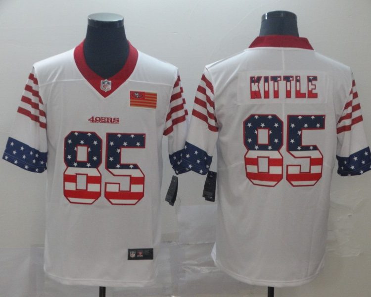 Men's San Francisco 49ers George Kittle #85 White Team Jersey
