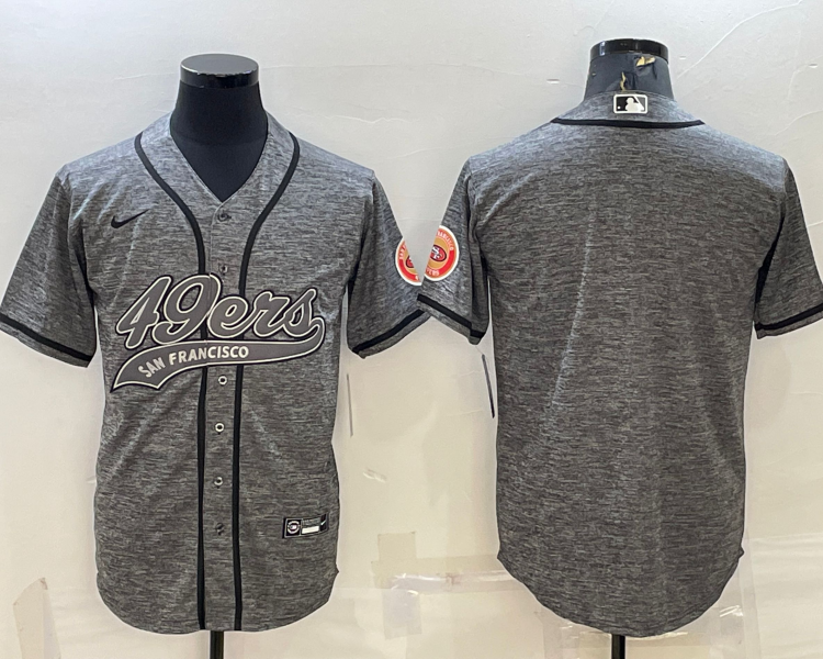 Men's San Francisco 49ers Gray Blank Jersey