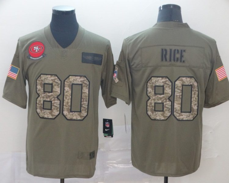 Men's San Francisco 49ers Jerry Rice #80 Brown Alternate Jersey