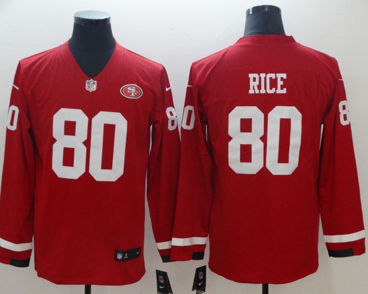 Men's San Francisco 49ers Jerry Rice #80 Red Alternate Jersey