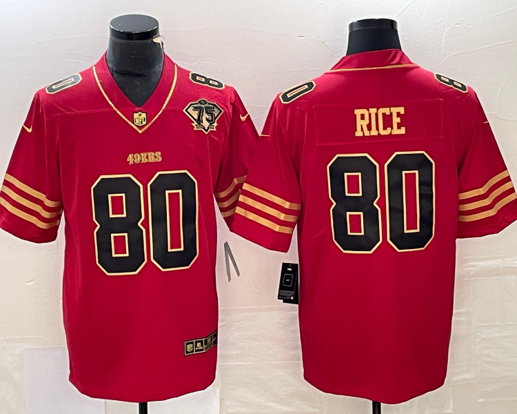 Men's San Francisco 49ers Jerry Rice #80 Scarlet Vapor Elite Retired Jersey