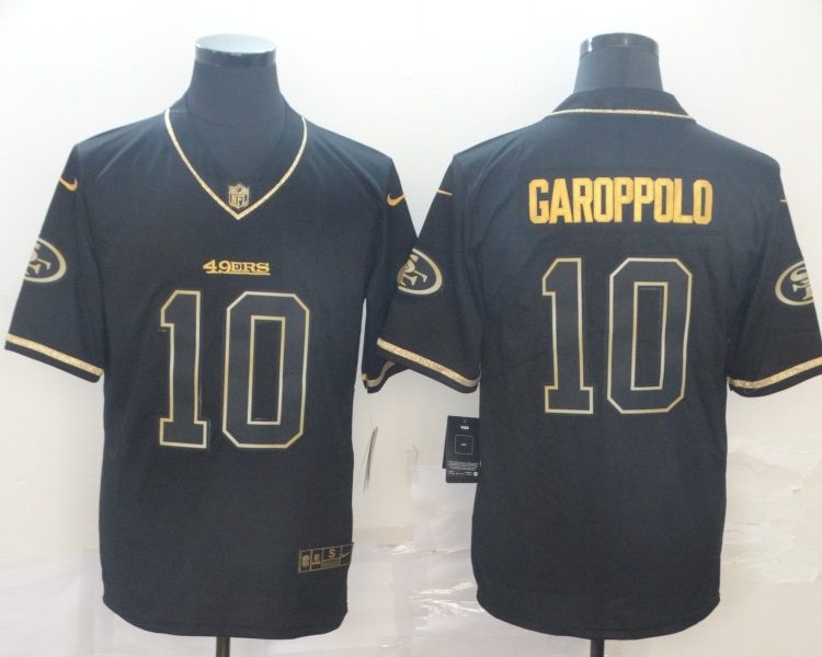 Men's San Francisco 49ers Jimmy Garoppolo #10 Black Jersey