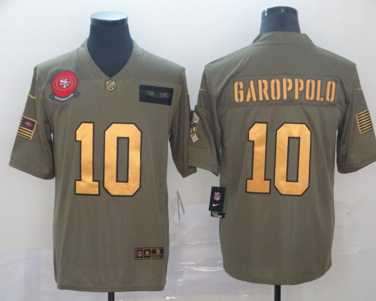 Men's San Francisco 49ers Jimmy Garoppolo #10 Brown Alternate Jersey