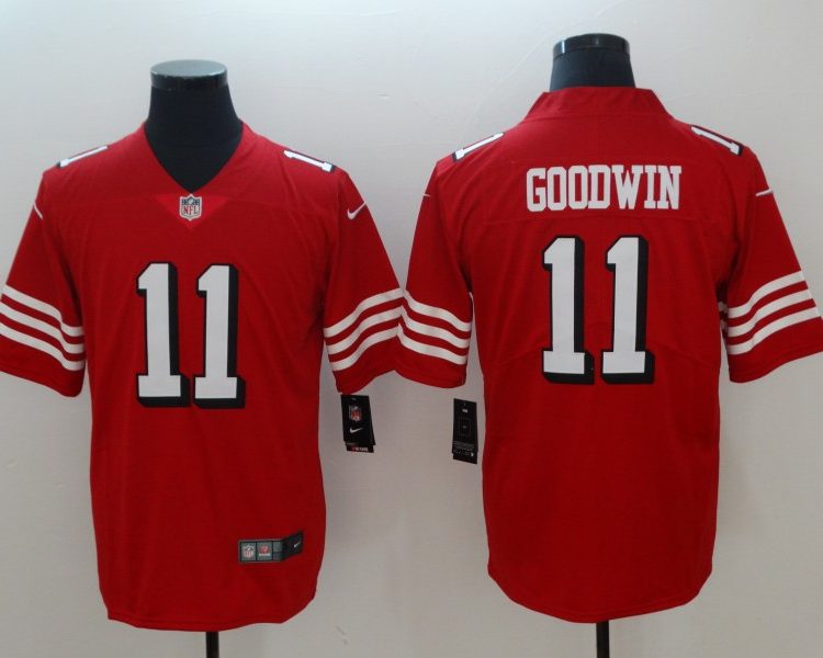 Men's San Francisco 49ers Marquise Goodwin #11 Red Jersey