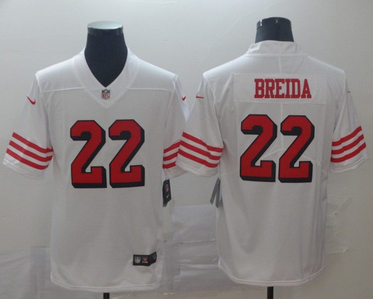 Men's San Francisco 49ers Matt Breida #22 White Jersey