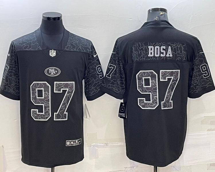 Men's San Francisco 49ers Nick Bosa #97 Black Retired RFLCTV Limited Jersey