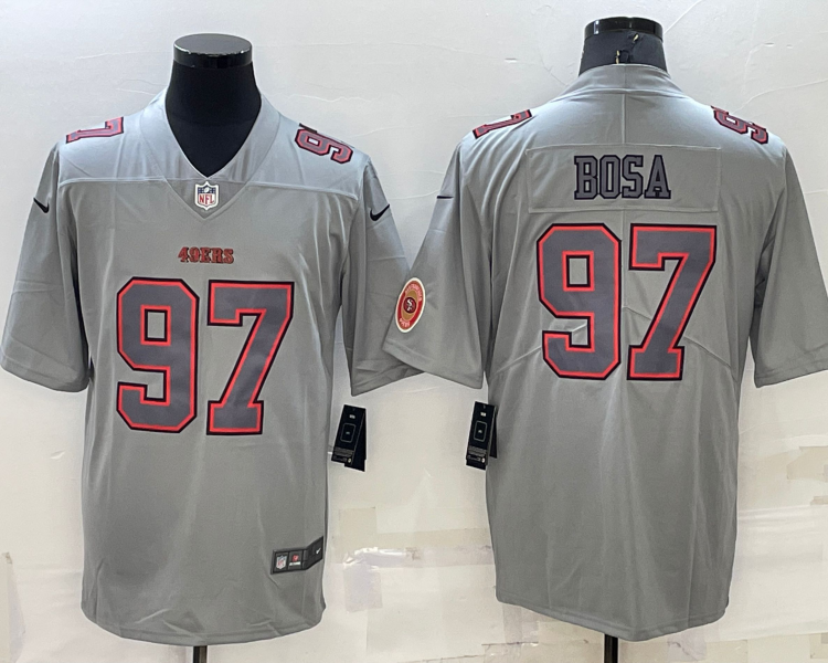 Men's San Francisco 49ers Nick Bosa #97 Gray Atmosphere Jersey