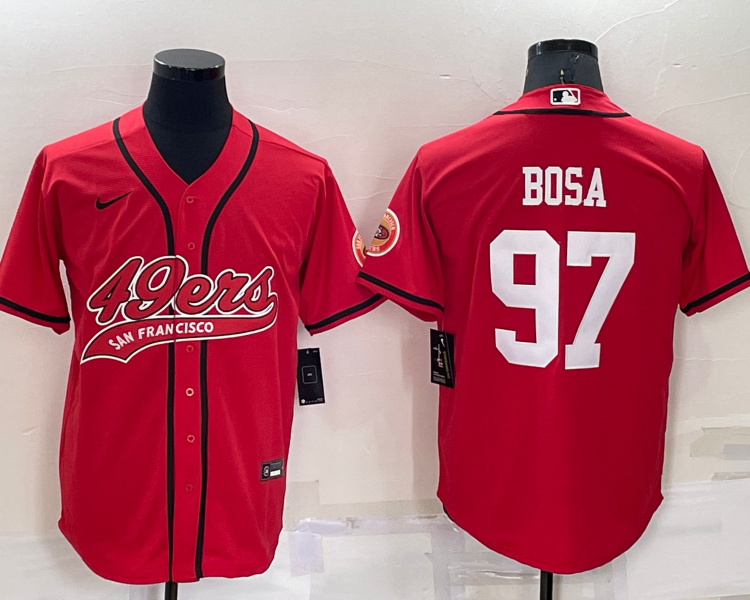 Men's San Francisco 49ers Nick Bosa #97 Red Jersey Joint Edition