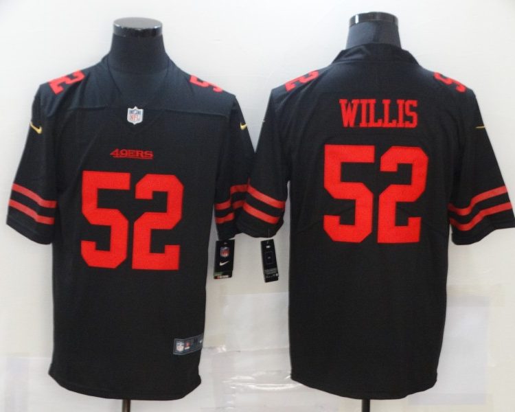 Men's San Francisco 49ers Patrick Willis #52 Black Jersey