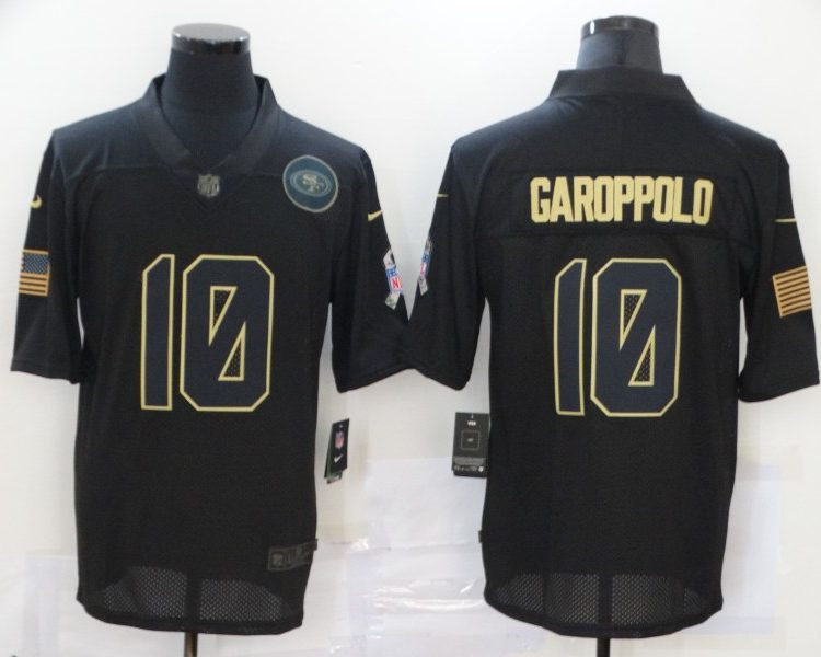 Men's San Francisco 49ers #10 Jimmy Garoppolo Black Jersey