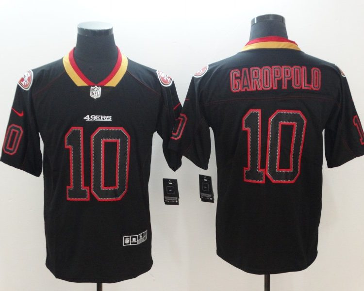 Men's San Francisco 49ers #10 Jimmy Garoppolo Black Jersey
