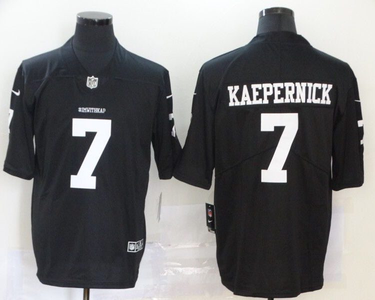 Men's San Francisco 49ers #7 Colin Kaepernick Jersey Black