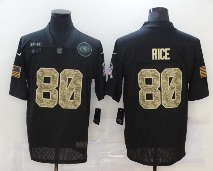 Men's San Francisco 49ers #80 Jerry Rice Black Jersey