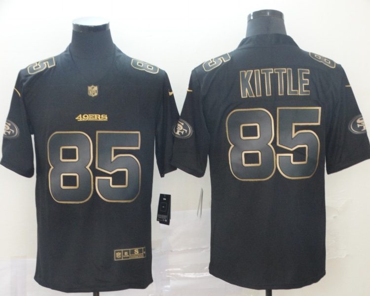 Men's San Francisco 49ers #85 George Kittle Black Jersey