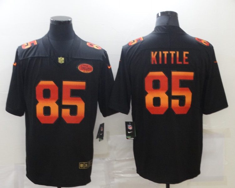 Men's San Francisco 49ers #85 George Kittle Black Jersey