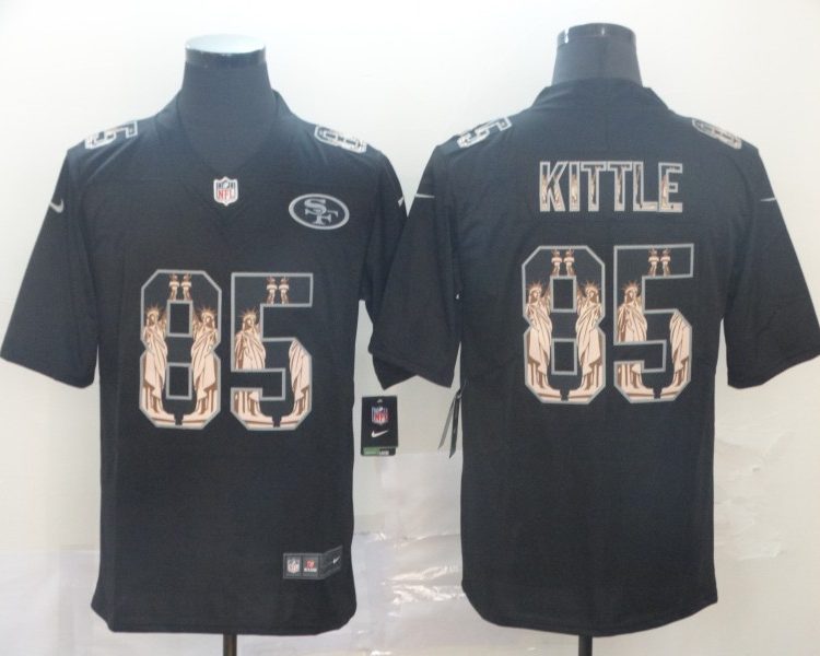 Men's San Francisco 49ers #85 George Kittle Black Jersey
