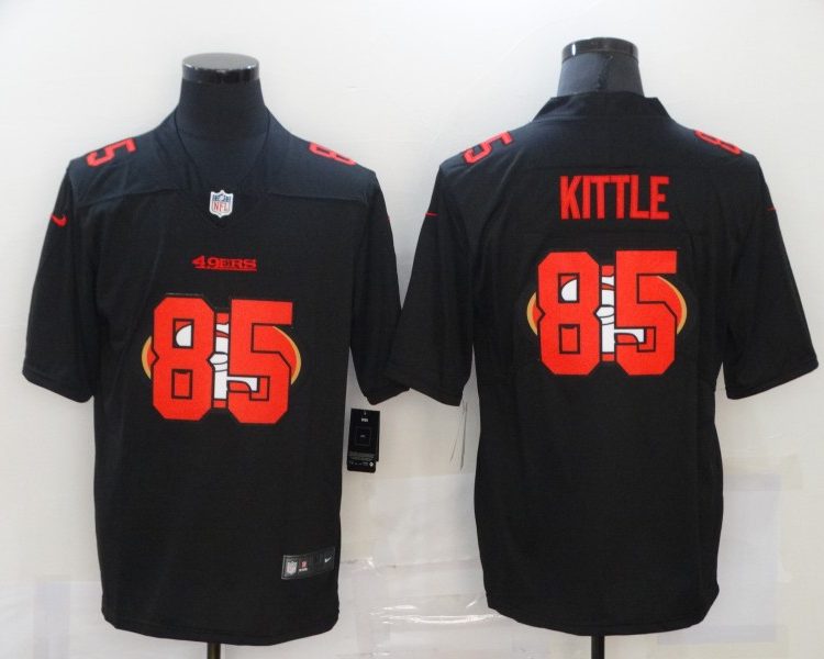 Men's San Francisco 49ers #85 George Kittle Black Stitched Jersey