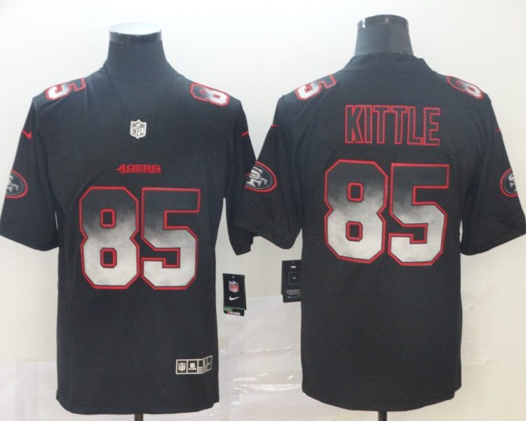 Men's San Francisco 49ers #85 George Kittle Black Team Jersey