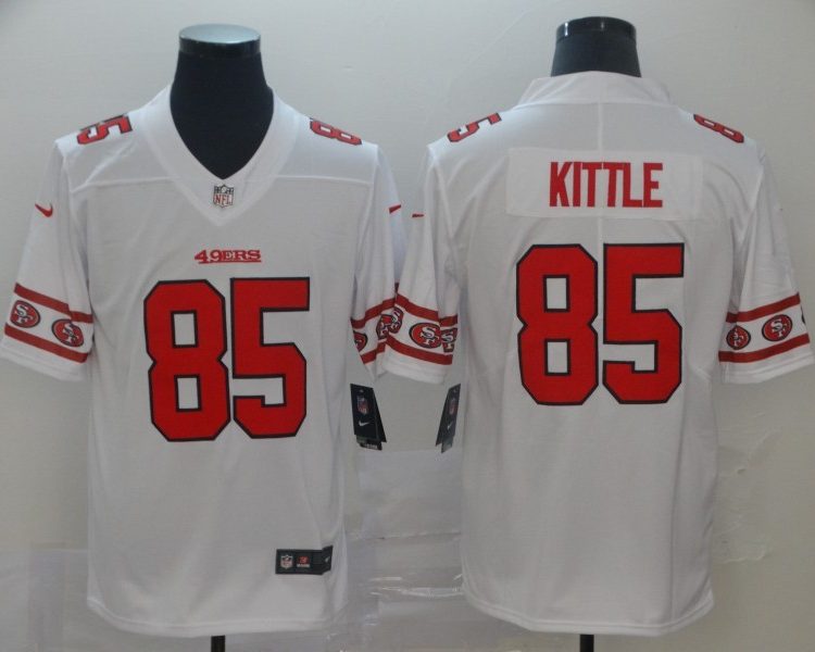 Men's San Francisco 49ers #85 George Kittle White Jersey
