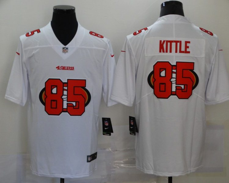 Men's San Francisco 49ers #85 George Kittle White Team Jersey