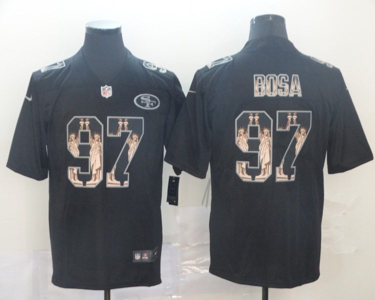 Men's San Francisco 49ers #97 Nick Bosa Black Team Jersey
