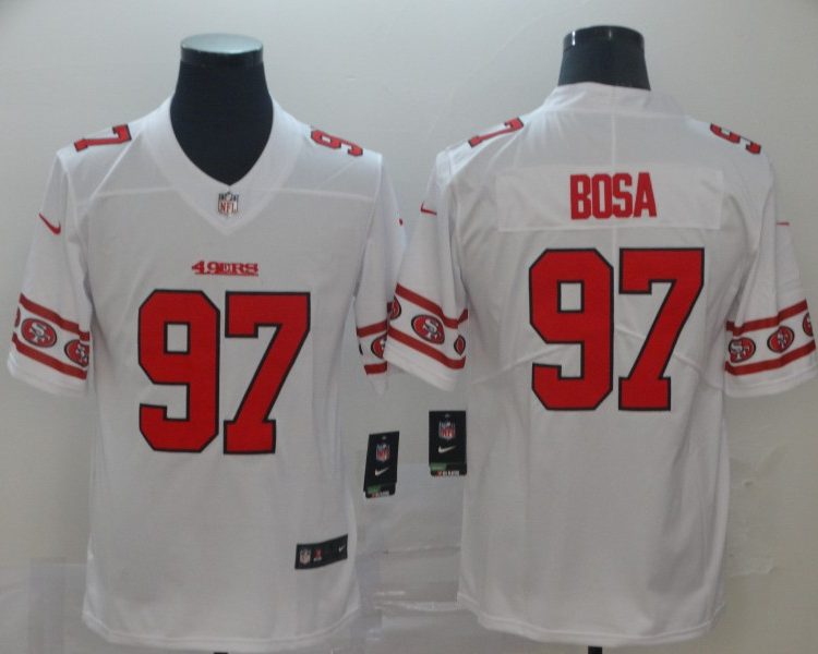 Men's San Francisco 49ers #97 Nick Bosa White Jersey