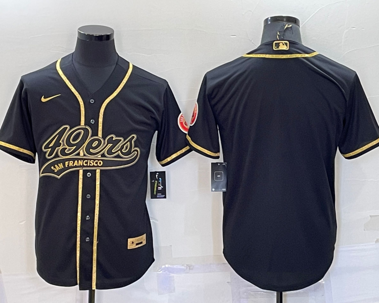 Men's San Francisco 49ers Black Blank Jersey