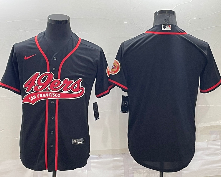 Men's San Francisco 49ers Black Blank Jersey