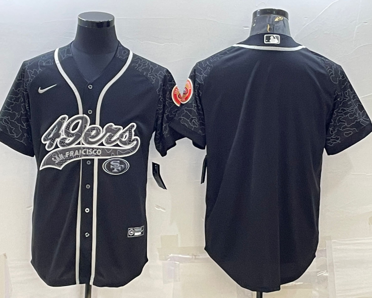 Men's San Francisco 49ers Black Retired RFLCTV Limited Blank Jersey