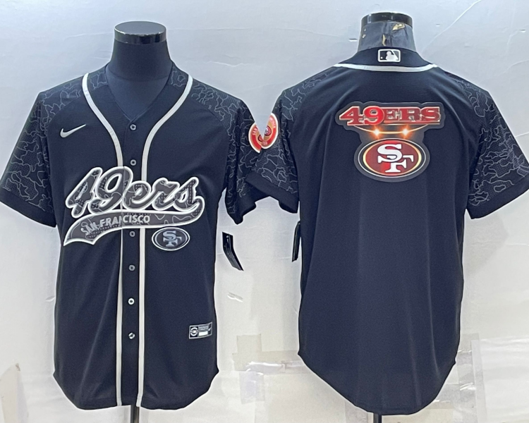 Men's San Francisco 49ers Black Retired RFLCTV Limited Jersey