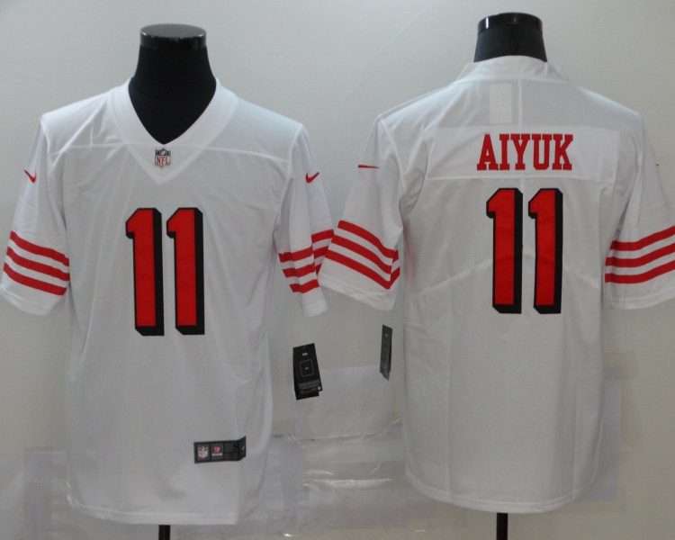 Men's San Francisco 49ers Brandon Aiyuk #11 White Jersey