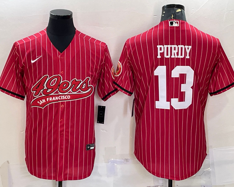 Men's San Francisco 49ers Brock Purdy #13 Red Jersey Joint Edition