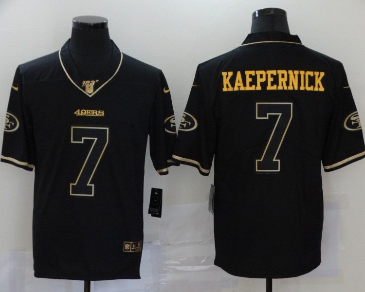 Men's San Francisco 49ers Colin Kaepernick #7 Black Authentic Jersey