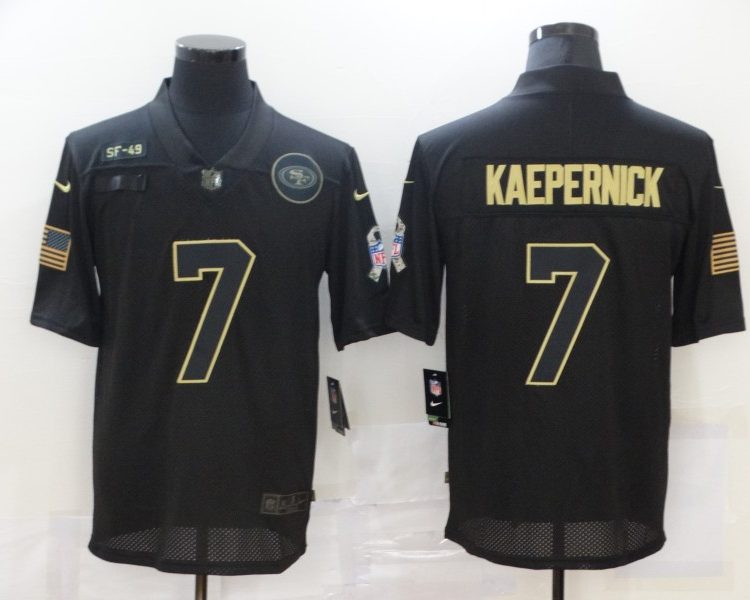 Men's San Francisco 49ers Colin Kaepernick #7 Black Jersey