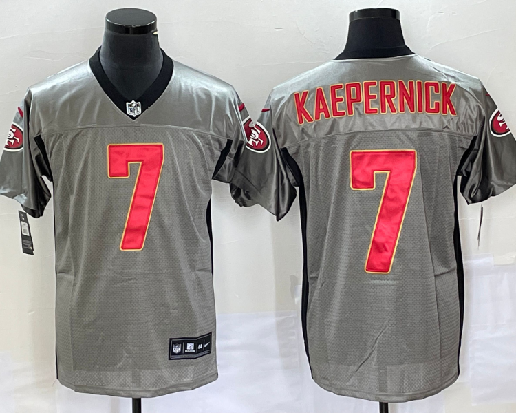 Men's San Francisco 49ers Colin Kaepernick #7 Grey Jersey