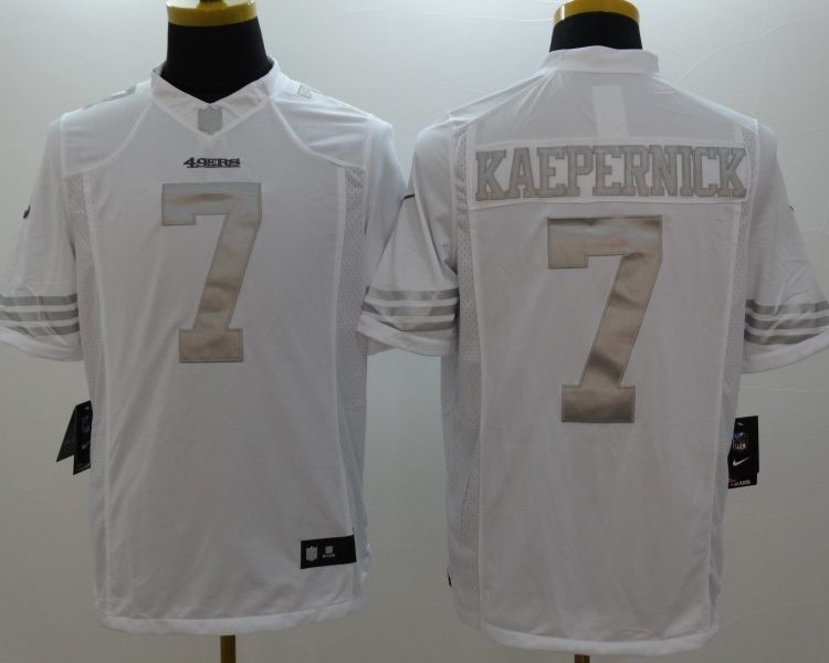 Men's San Francisco 49ers Colin Kaepernick #7 White Authentic Jersey