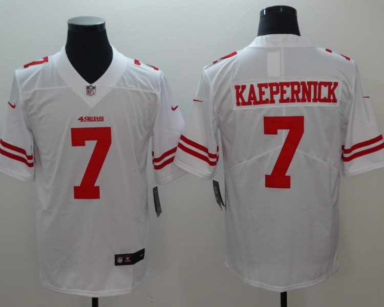 Men's San Francisco 49ers Colin Kaepernick #7 White Jersey