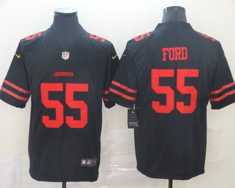 Men's San Francisco 49ers Dee Ford #55 Black Jersey
