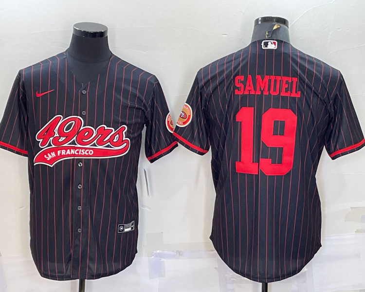 Men's San Francisco 49ers Deebo Samuel #19 Black Jersey Joint Edition