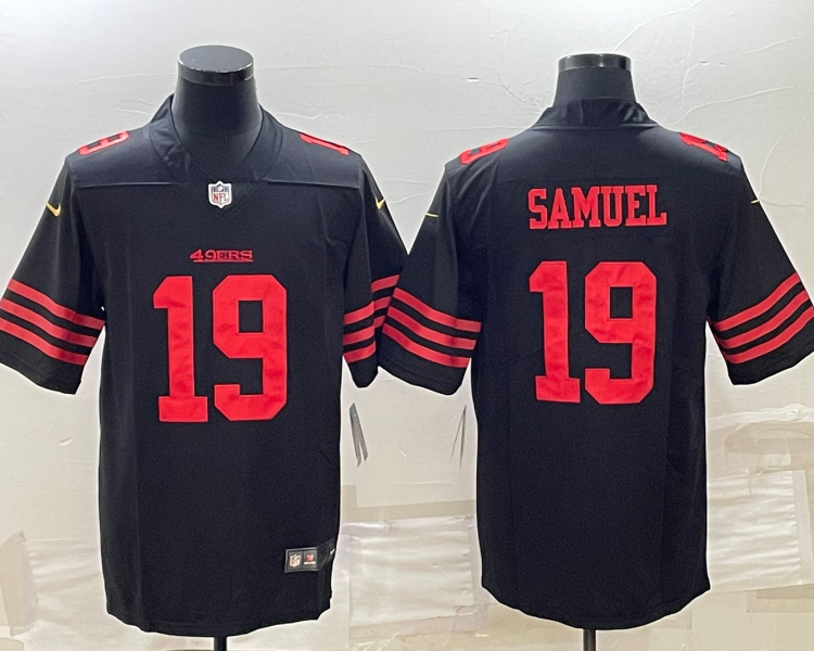 Men's San Francisco 49ers Deebo Samuel #19 Black Jersey
