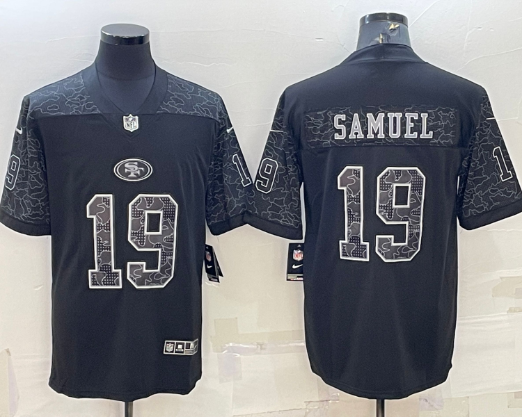 Men's San Francisco 49ers Deebo Samuel #19 Black Retired RFLCTV Limited Jersey
