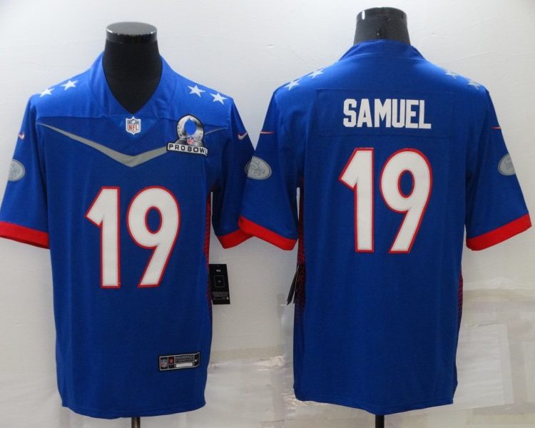 Men's San Francisco 49ers Deebo Samuel #19 Blue ALL STAR Jersey