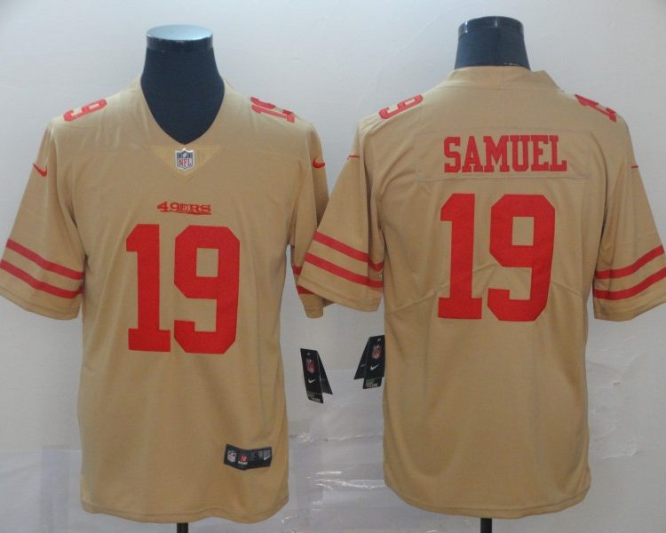Men's San Francisco 49ers Deebo Samuel #19 Gold Inverted Legend Jersey