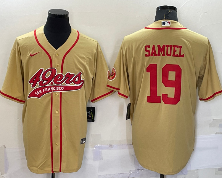 Men's San Francisco 49ers Deebo Samuel #19 Gold Jersey Joint Edition